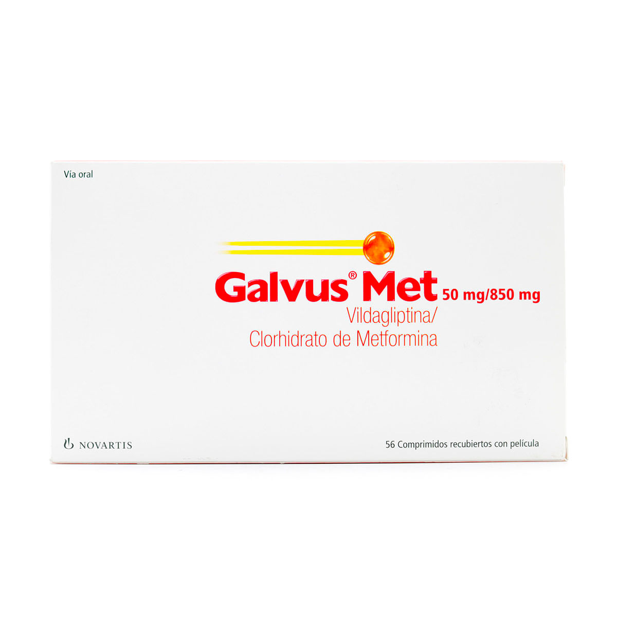 Galvus Met 50 Mg/850 Mg Novartis Caja x 56 Comprimidos