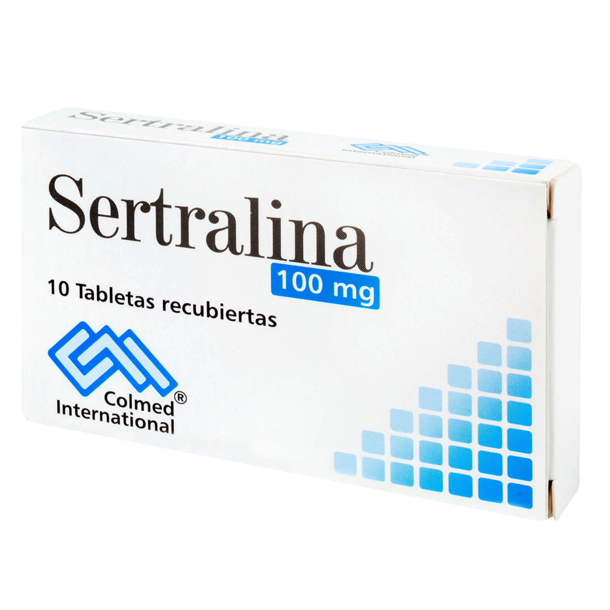 Sertralina 100 Mg Colmed Caja X 10 Tabletas Recubiertas.