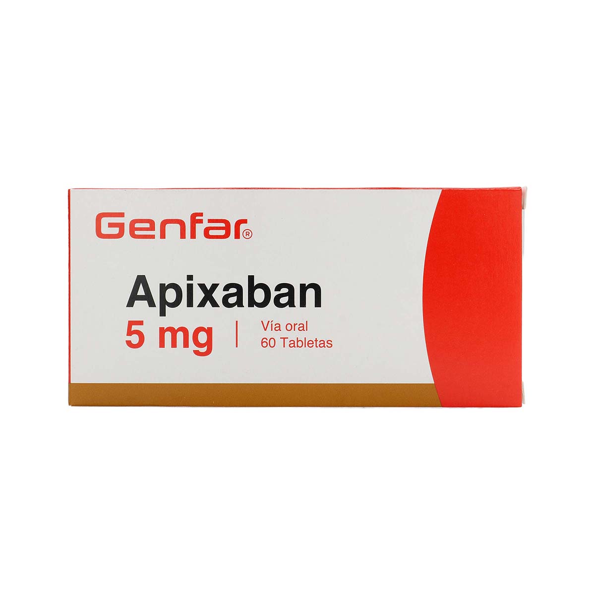 Apixaban 5mg Genfar Caja x 60 Tabletas
