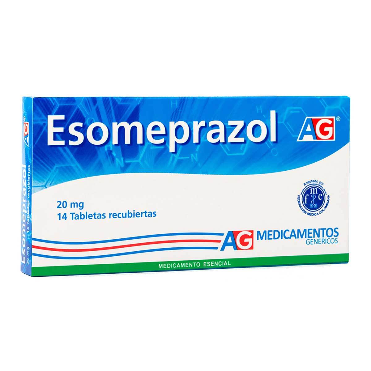 Esomeprazol 20 Mg AG Caja x 14 Tabletas Recubiertas