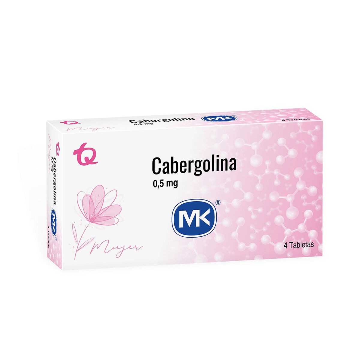 Cabergolina 0.5 Mg Mk Caja X 4 Tabletas.