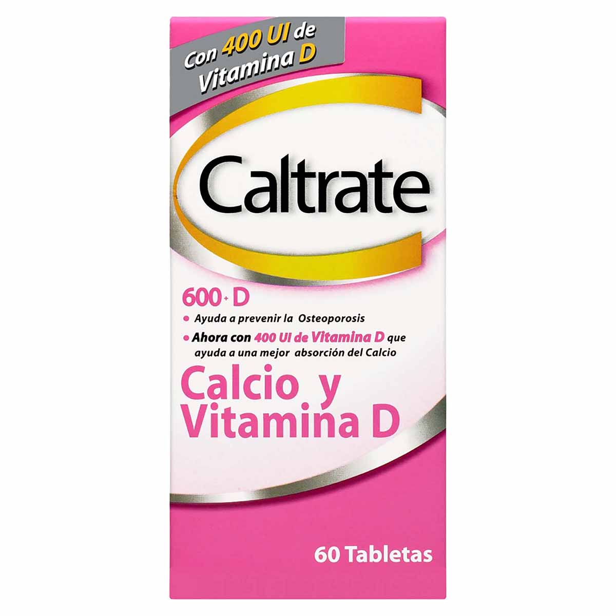 Caltrate 600 D/400 UI Frasco x 60 Tabletas