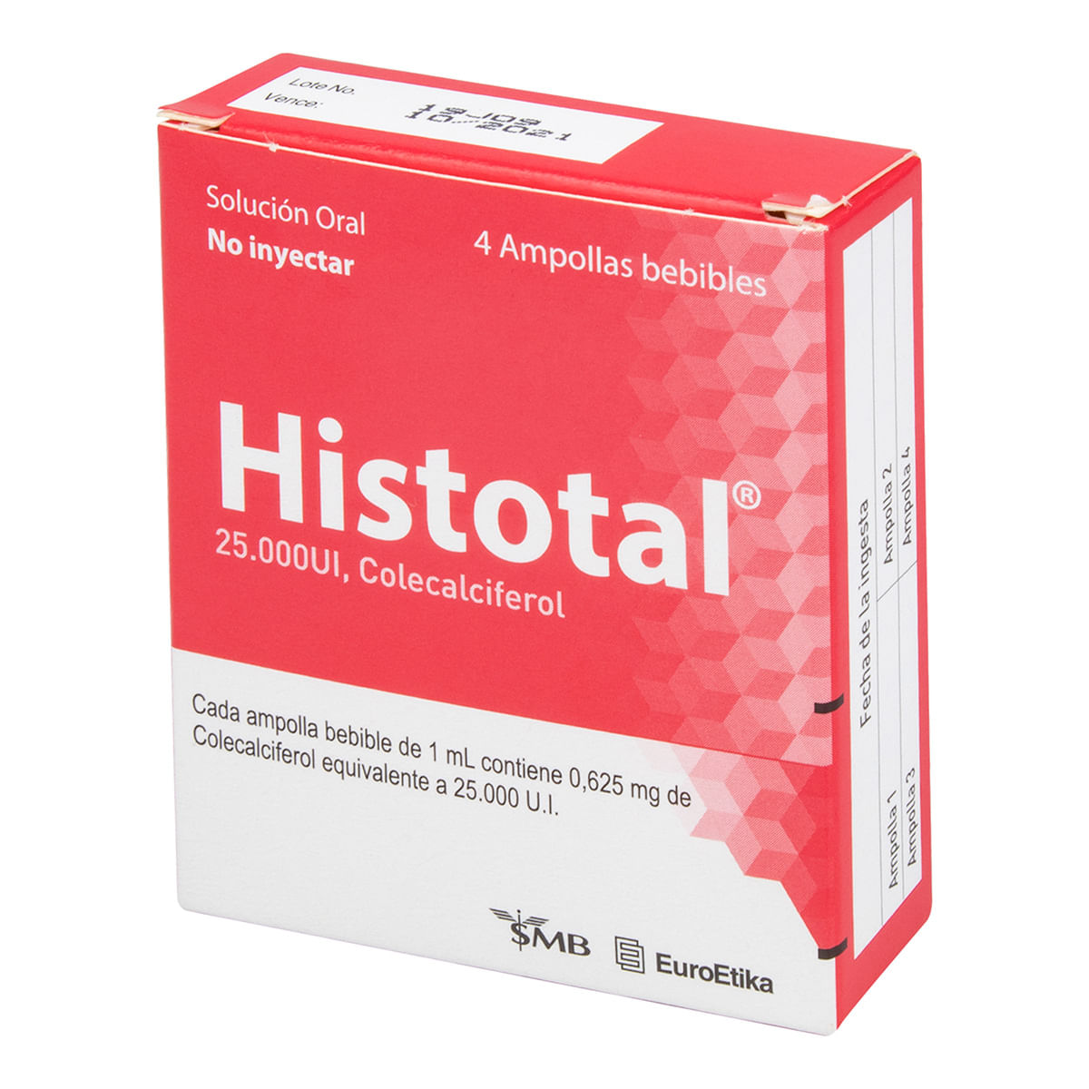 Solución Oral Histotal 25.000 Ui Euroetika Caja X 4 Ampollas Bebibles.