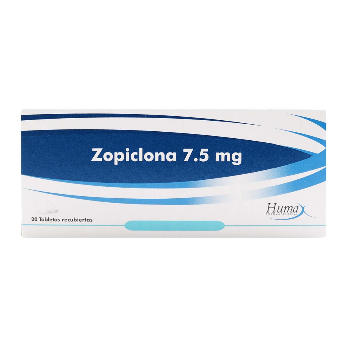 Zopiclona 7.5 Mg Humax Caja X 20 Tabletas Recubiertas.