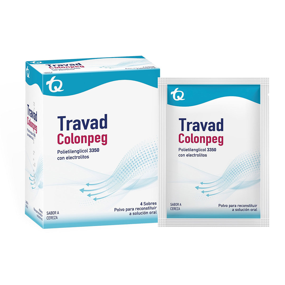 Travad Colonpeg Polvo Para Reconstruir Sabor Cereza Caja X 4 Sobres.