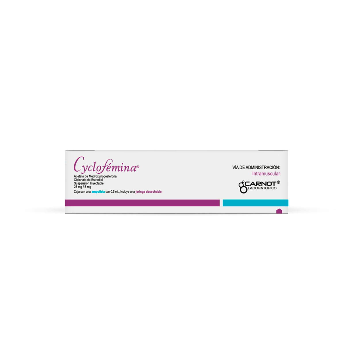 Suspensión Inyectable Cyclofémina 25 Mg/5 Mg Caja x 1 Ampolleta + Jeringa