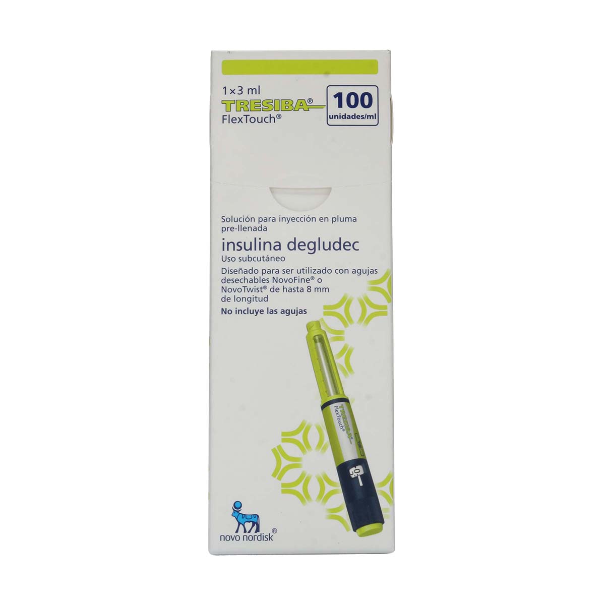 Tresiba Insulina Degludec 300UI/3mL Novo Nordisk Caja x 1 Pluma