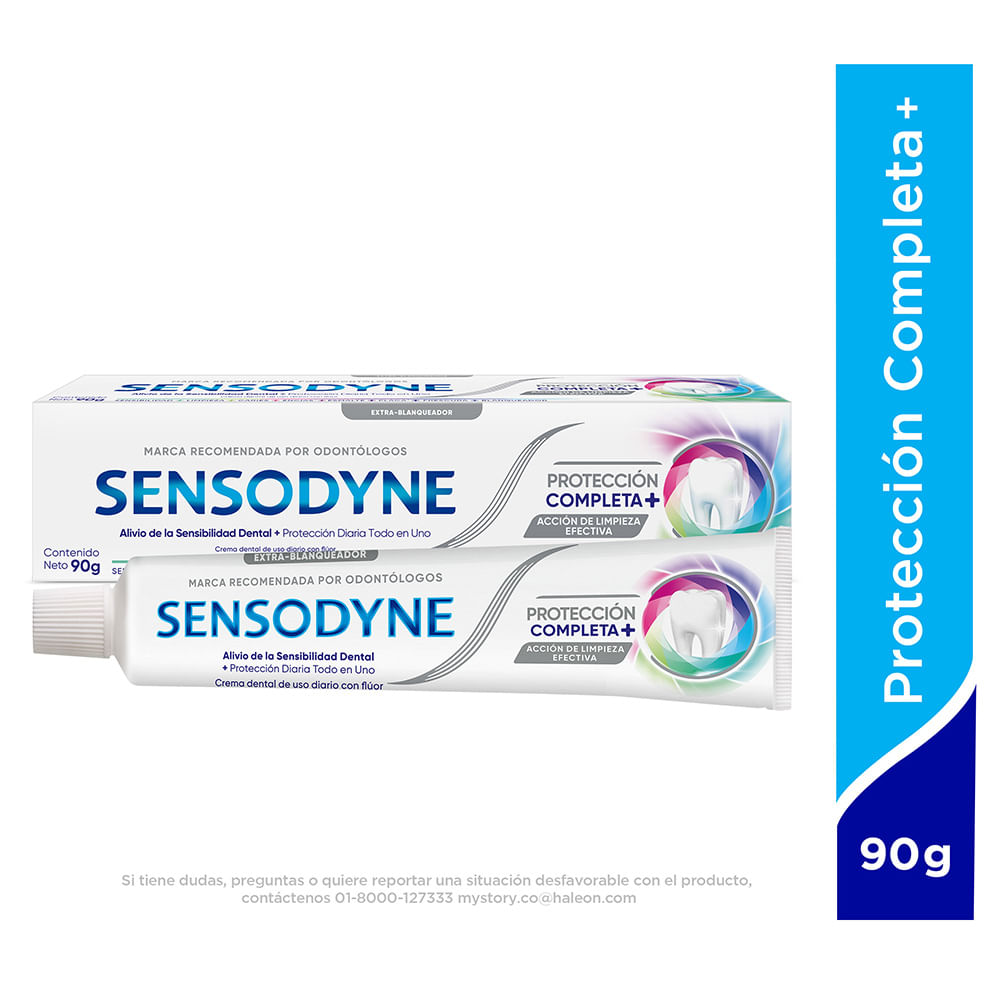 Crema Dental Protección Completa Extra-Blanqueamiento Sensodyne Tubo x 90g