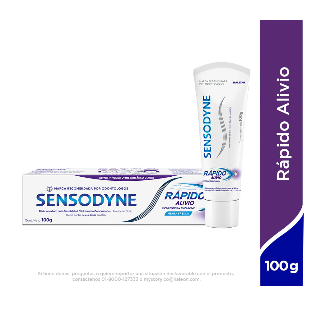 Crema Dental Sensodyne Rápido Alivio Caja X 100 G.