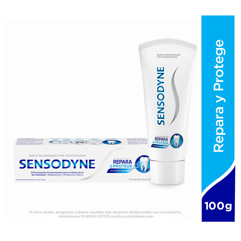 Crema Dental Sensodyne Repara Y Protege Caja X 100 G.