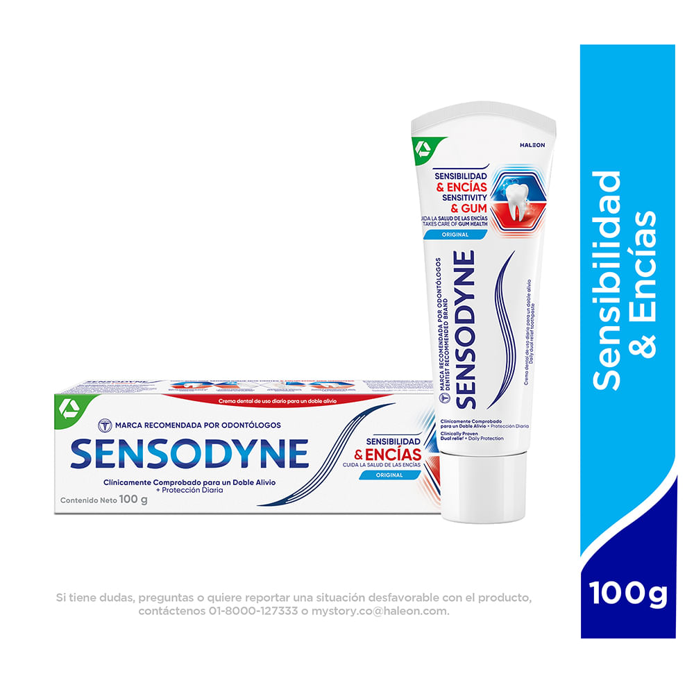 Crema Dental Sensodyne Sensibilidad & Encías Caja x 100 g.
