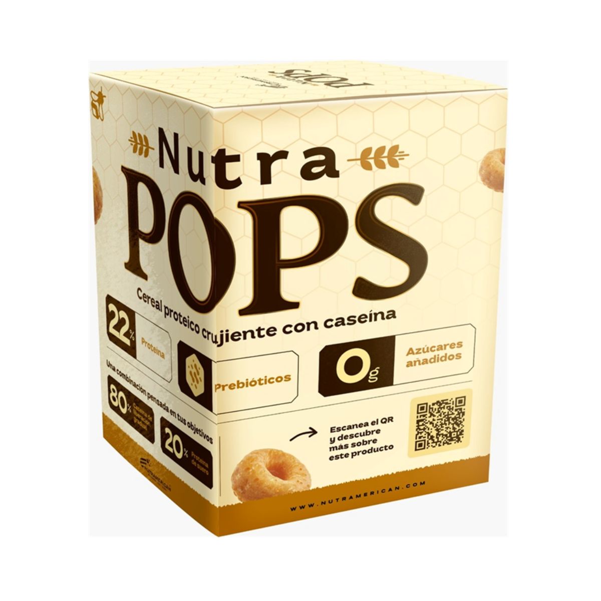 Nutra POPS Cereal Proteico Nutramerican 12 Paquetes Caja x 495g