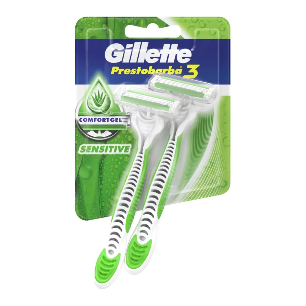 Máquina de Afeitar Prestobarba 3 Sensitive Gillette Blíster x 2 Unds
