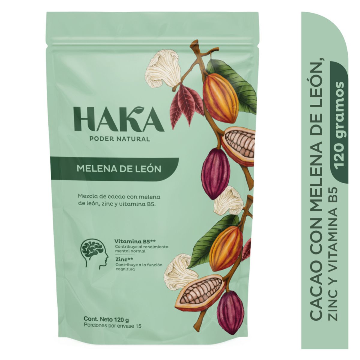 Cocoa en Polvo con Melena de León Haka Doypack x 120g