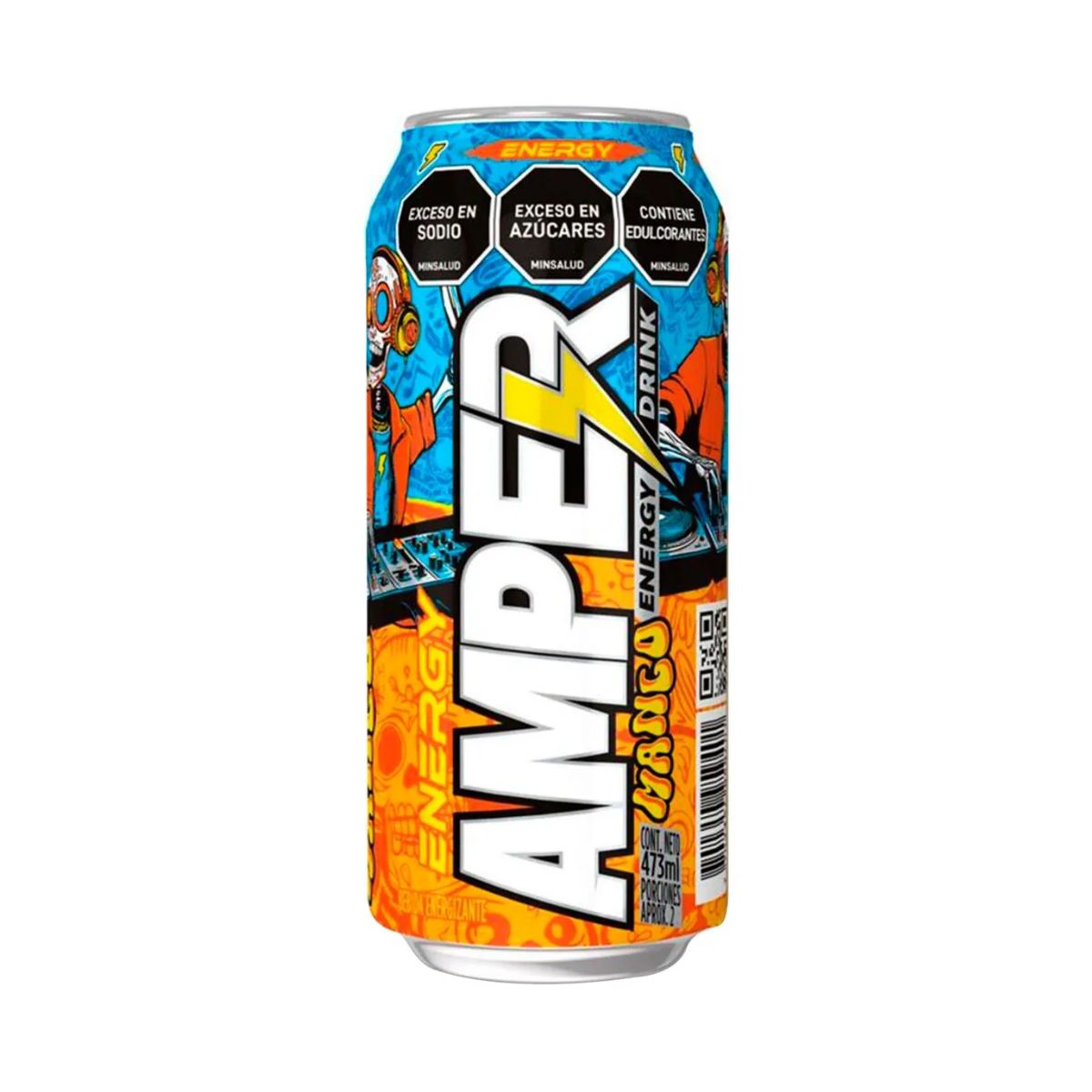 Bebida Energética Sabor Mango 473mL Amper Paquete x 6 Unds