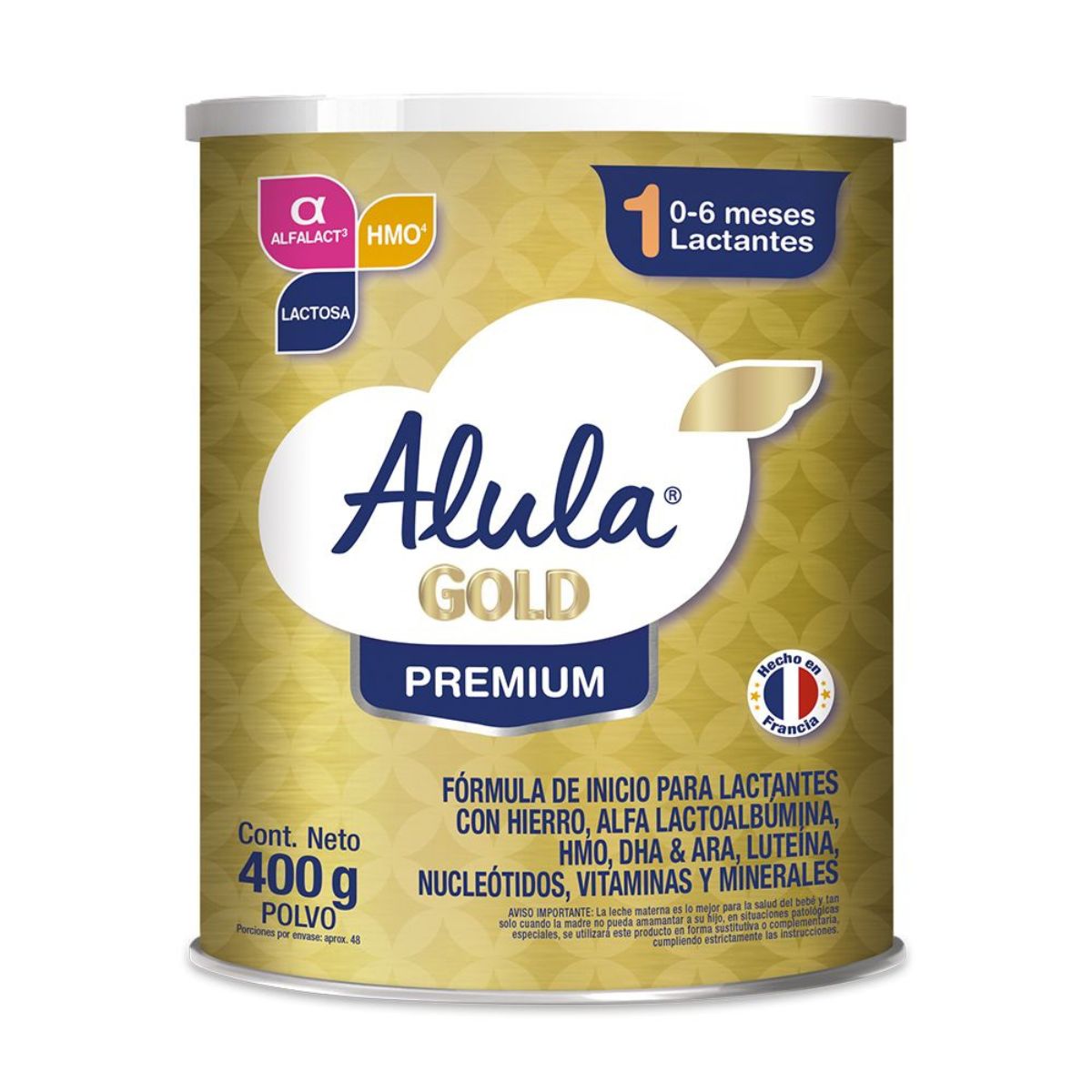 Formula Infantil Premium Etapa 1 Alula Gold Tarro x 400g