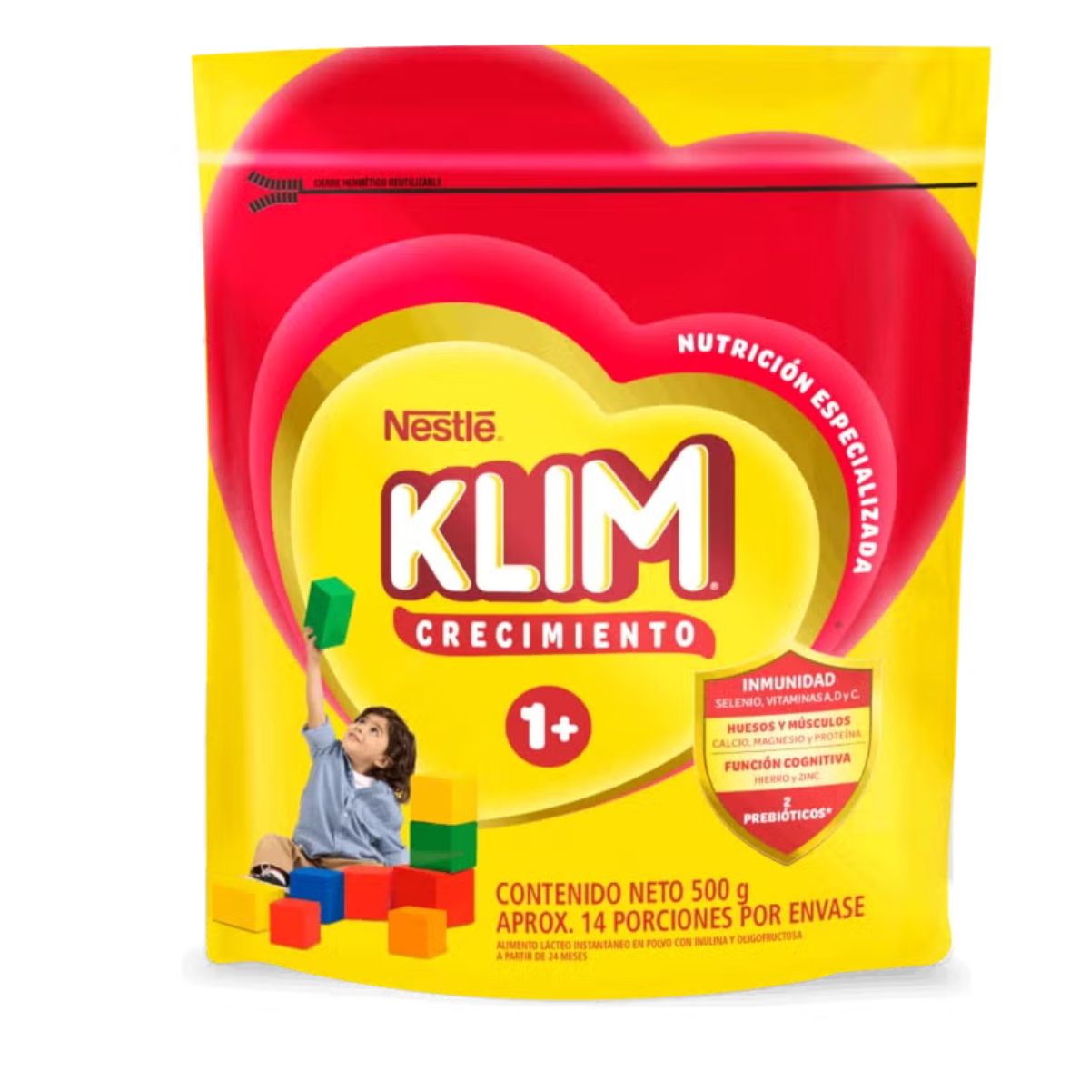 Alimento Lácteo Crecimiento 1+ Klim Bolsa x 500g