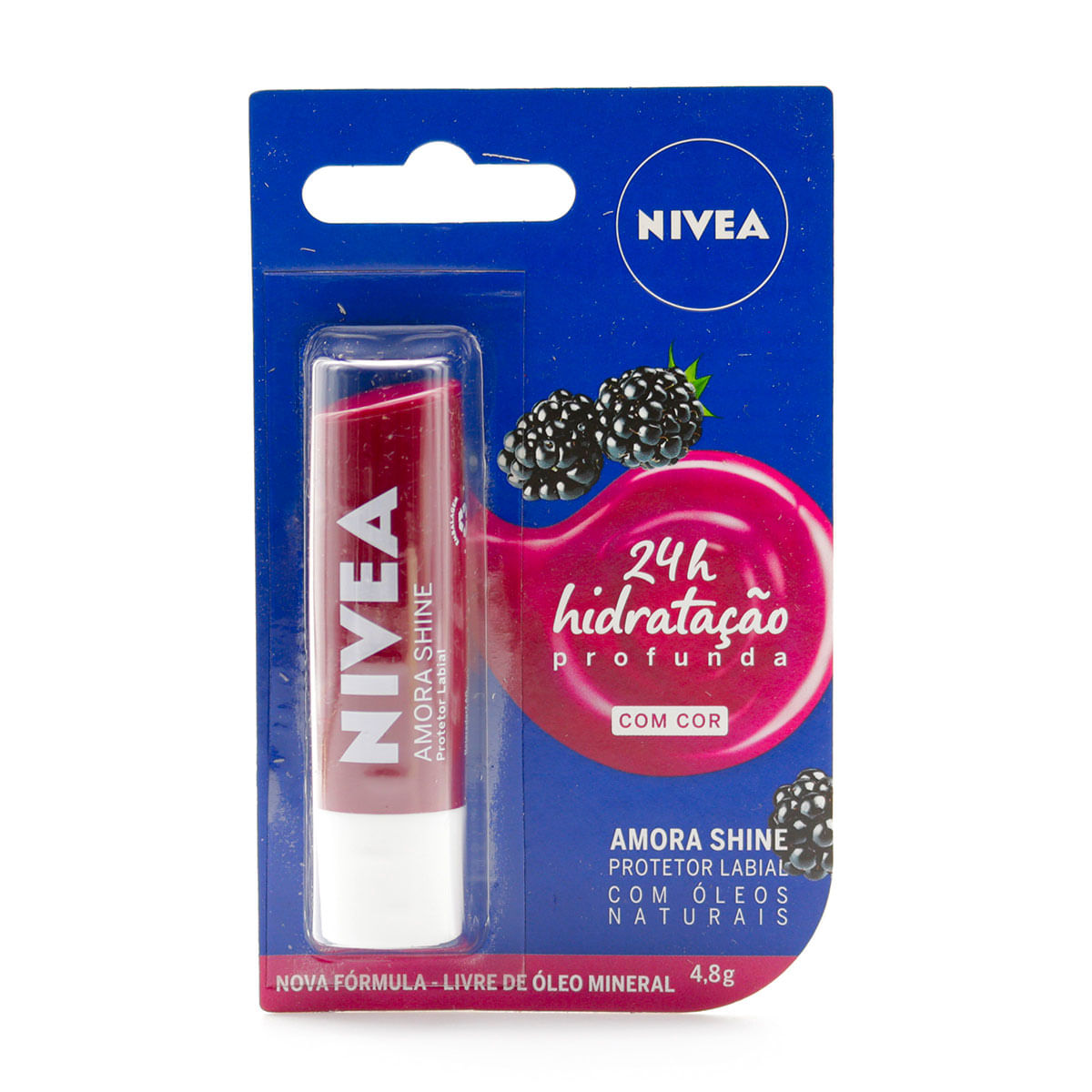 Protector Labial Nivea Blackberry Shine Blister x 4.8 g